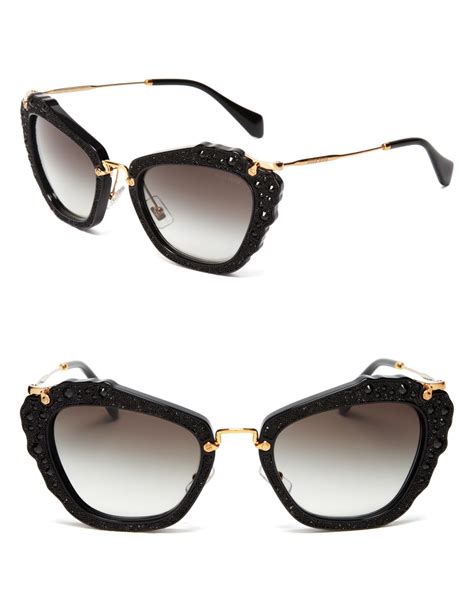 miu miu black cat eye sunglasses|miu miu eyeglasses.